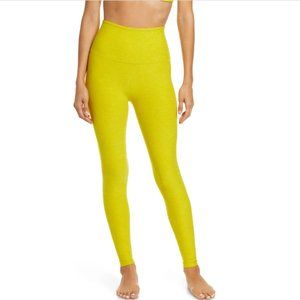 Beyond Yoga 147 Spacedye High Waist Midi Leggings Size Medium in Lemon Citron